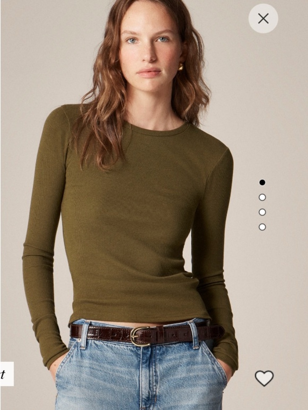 J. Crew Perfect Rib Long Sleeve T Shirt